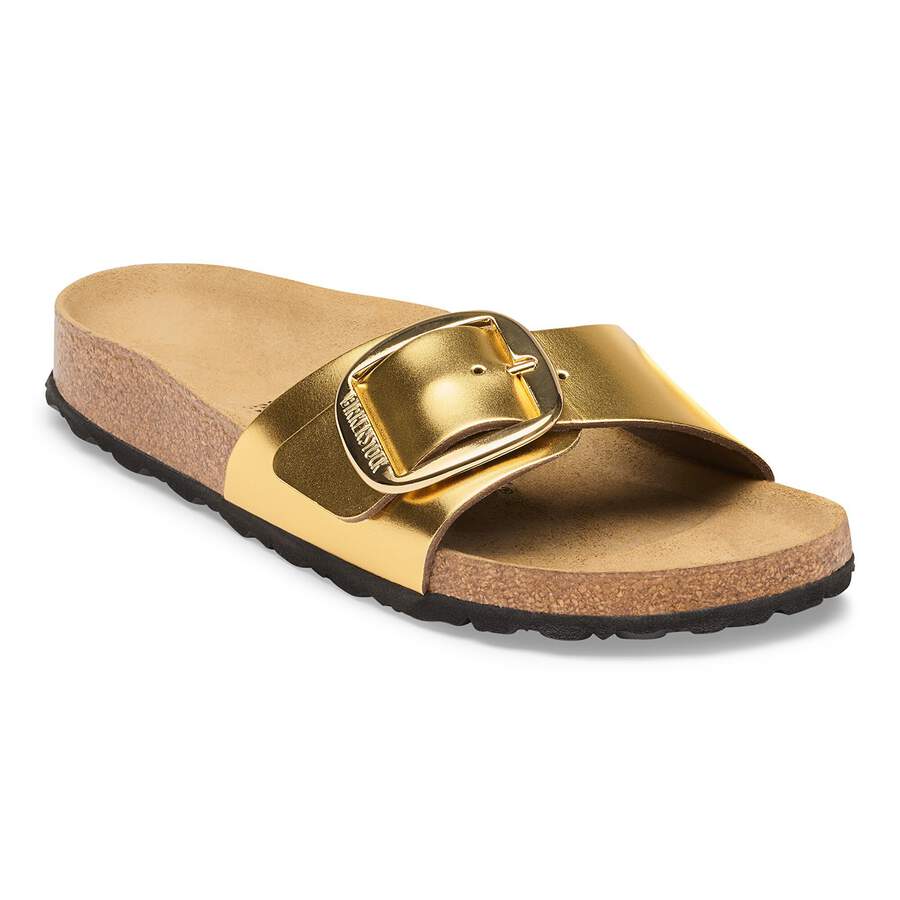 Madrid Big Buckle Natural Leather - Gold