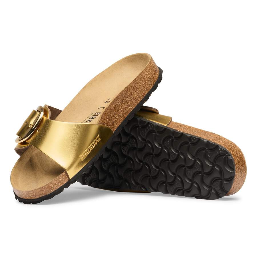 Madrid Big Buckle Natural Leather - Gold