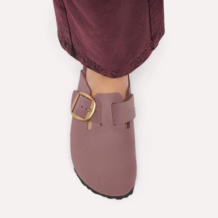 Boston Big Buckle Nubuck Leather - Pepper Tonal