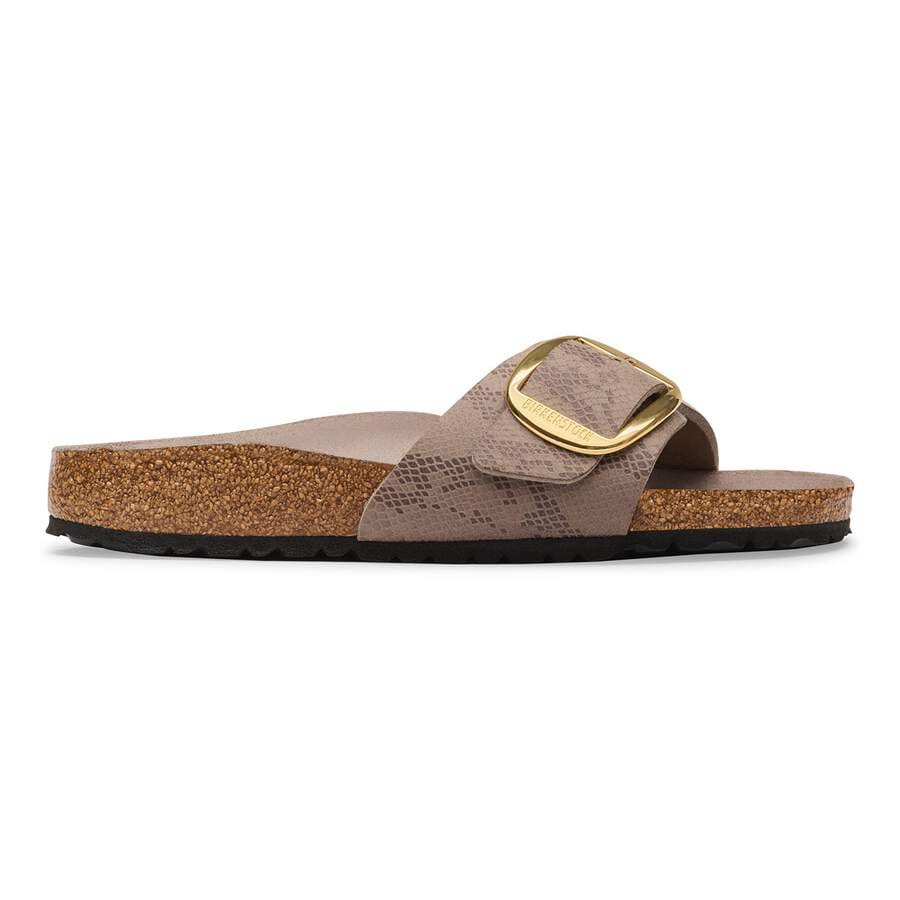 Madrid Big Buckle Synthetik - Python Gray Taupe