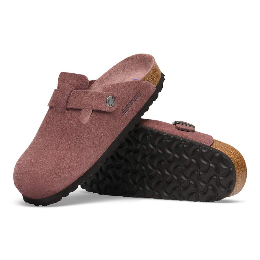 Boston Soft Footbed Suede Leather - Pepper