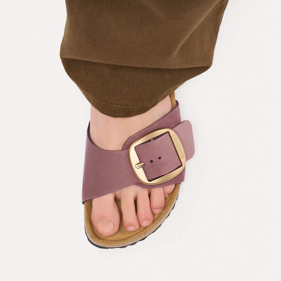Madrid Big Buckle Nubuck Leather - Pepper