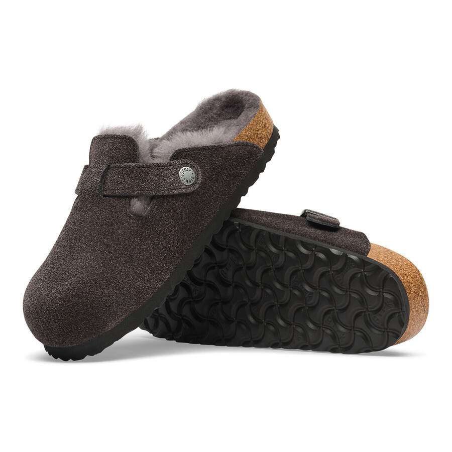 Boston Shearling Suede Leather - Velvet Gray