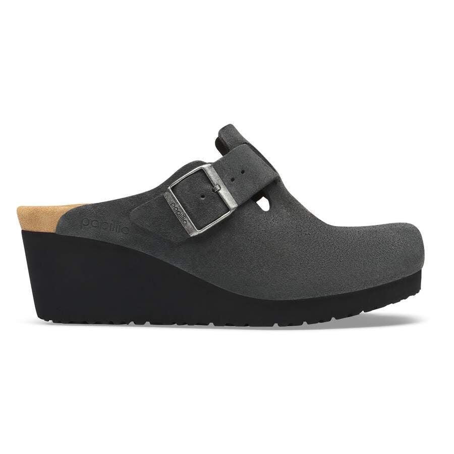 Fanny Suede Leather - Charcoal/Black