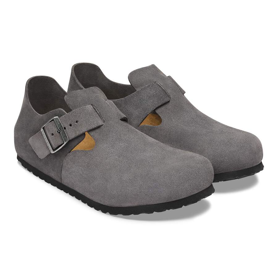 London Suede Leather - Charcoal