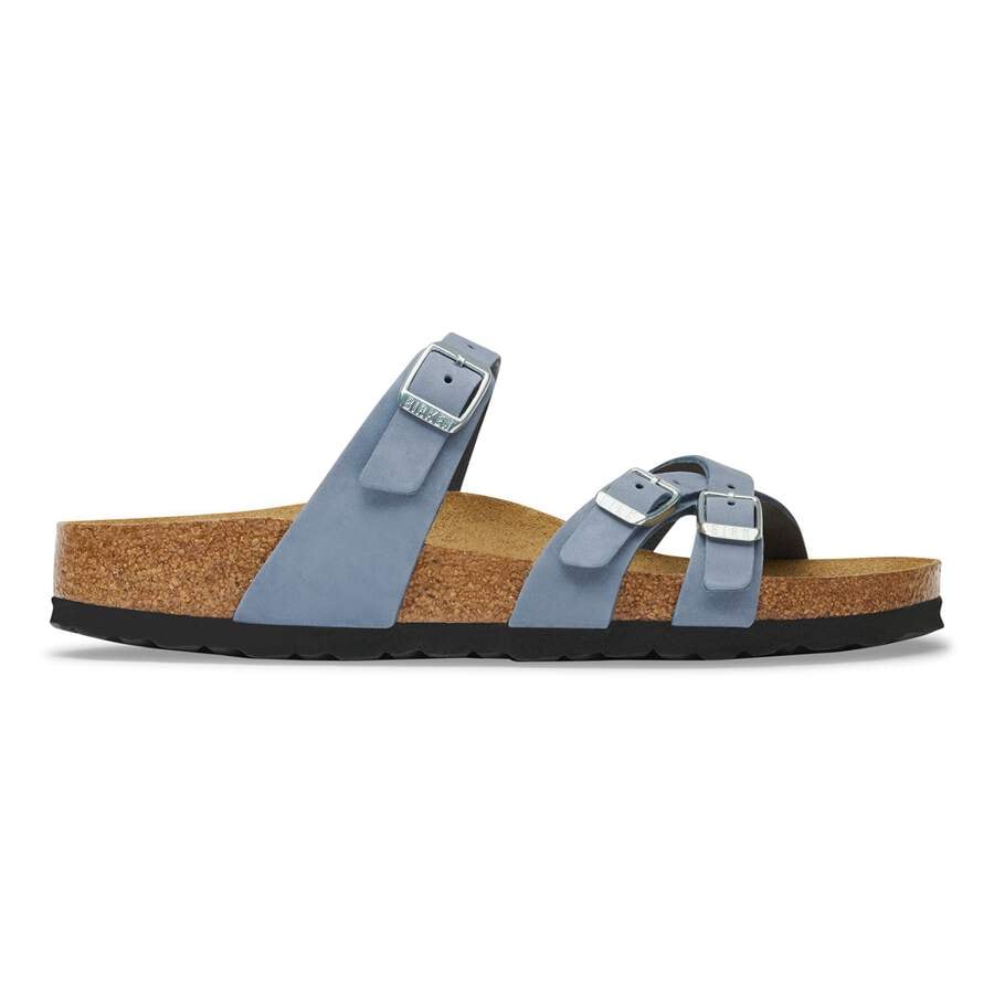 Franca Nubuck Leather - Stone Blue
