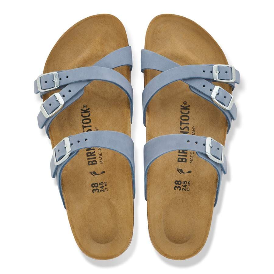 Franca Nubuck Leather - Stone Blue