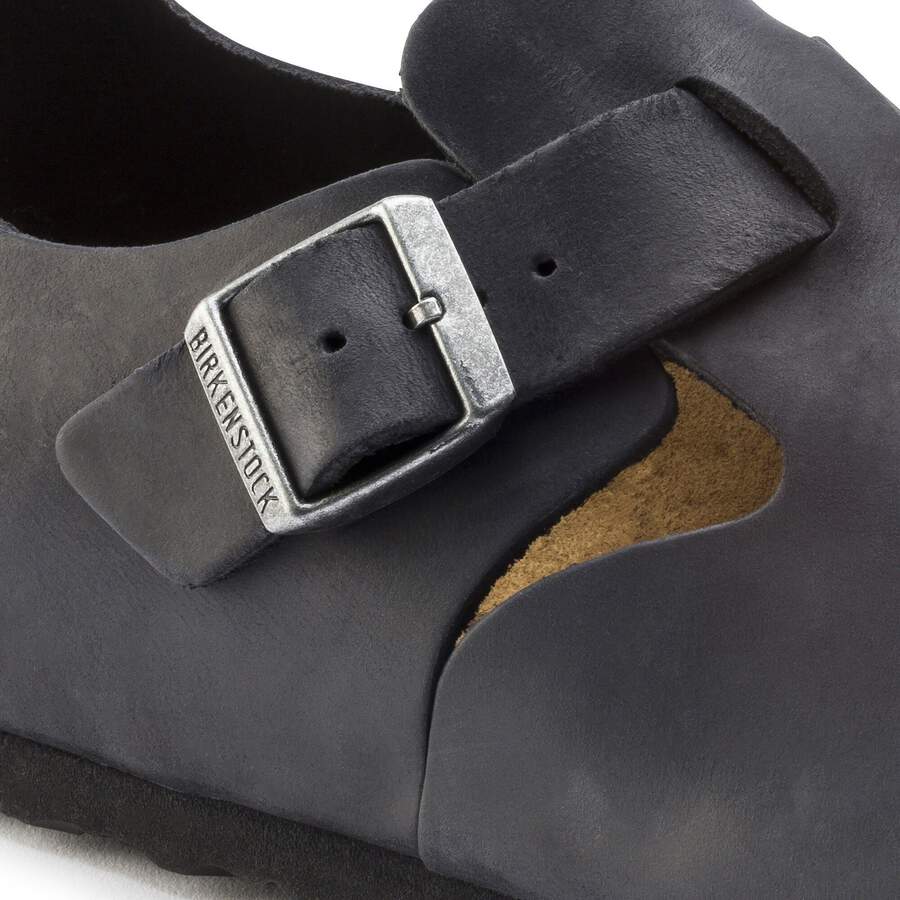 London Natural Leather Oiled - Black