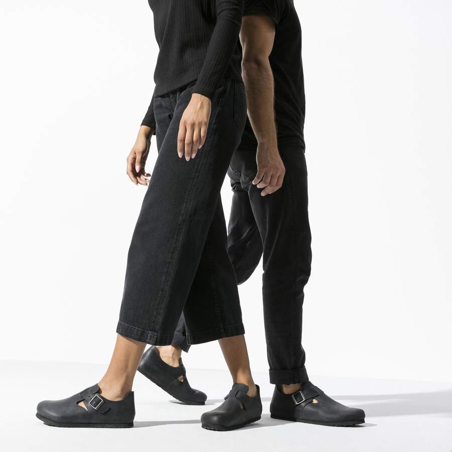 London Natural Leather Oiled - Black