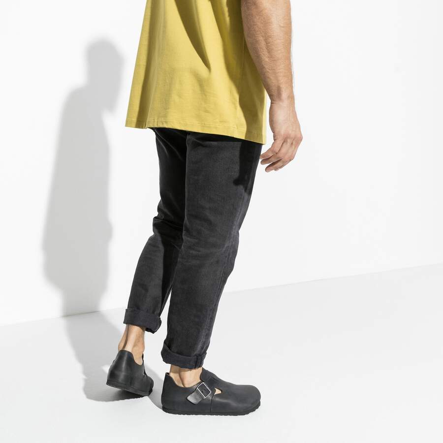 London Natural Leather Oiled - Black