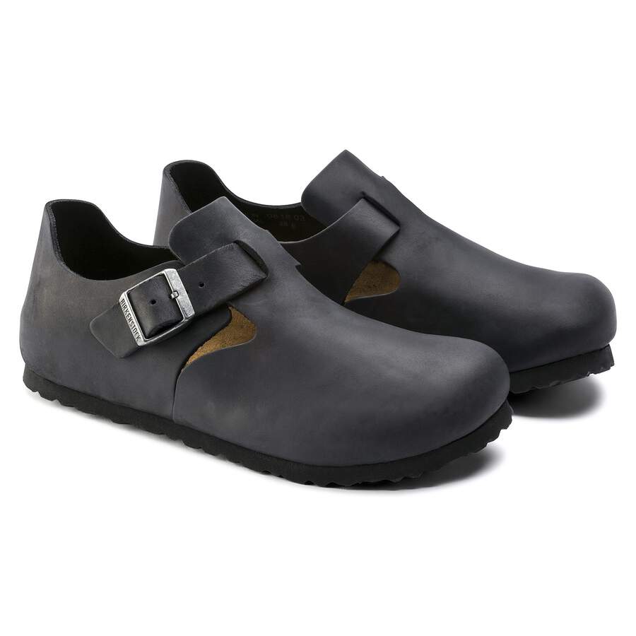 London Natural Leather Oiled - Black