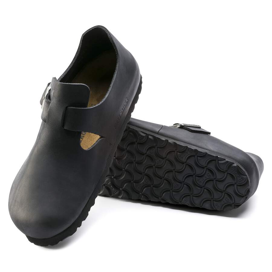 London Natural Leather Oiled - Black