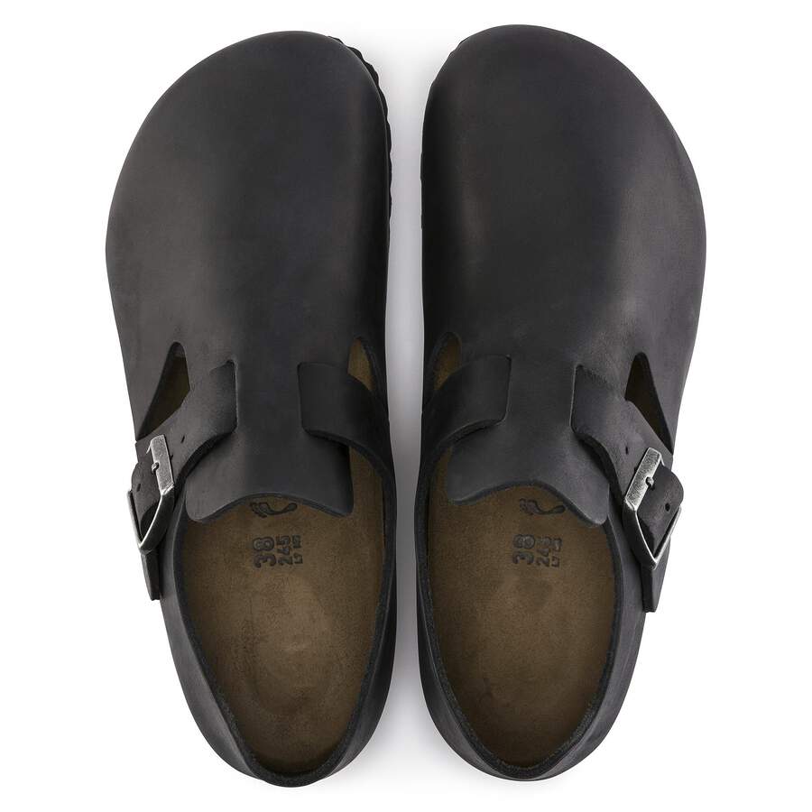 London Natural Leather Oiled - Black