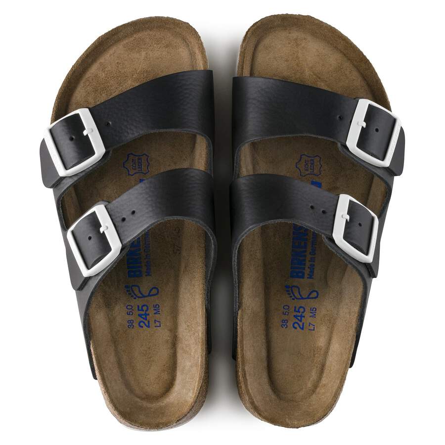 Arizona Soft Footbed Natural Leather - Black