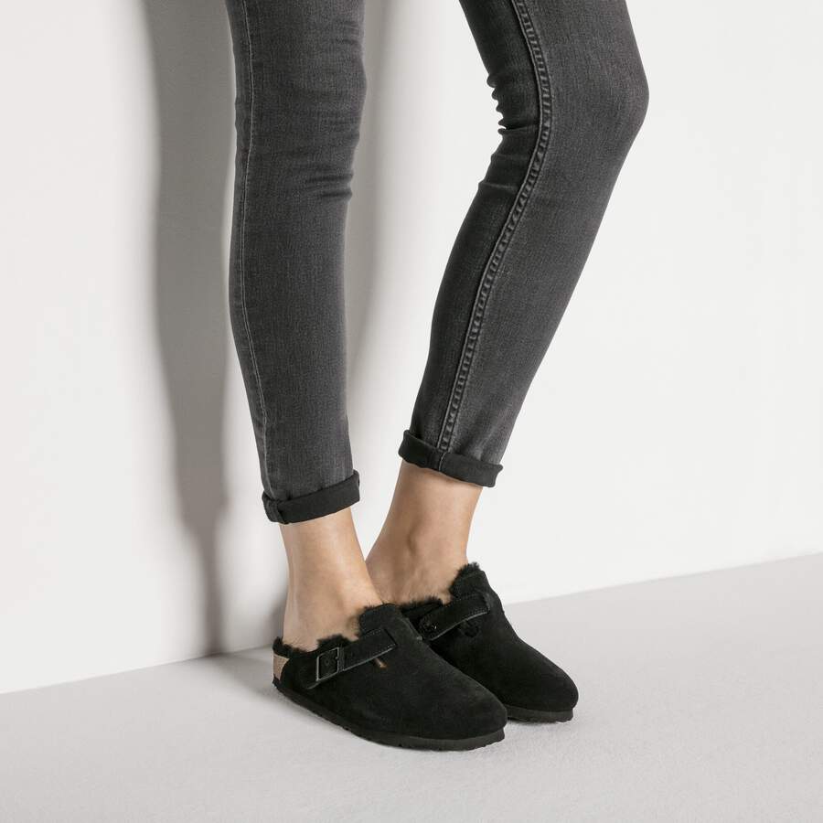 Boston Shearling Suede Leather - Black