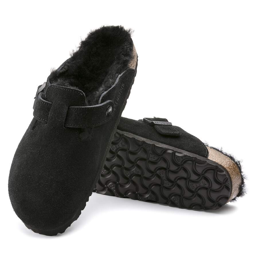 Boston Shearling Suede Leather - Black