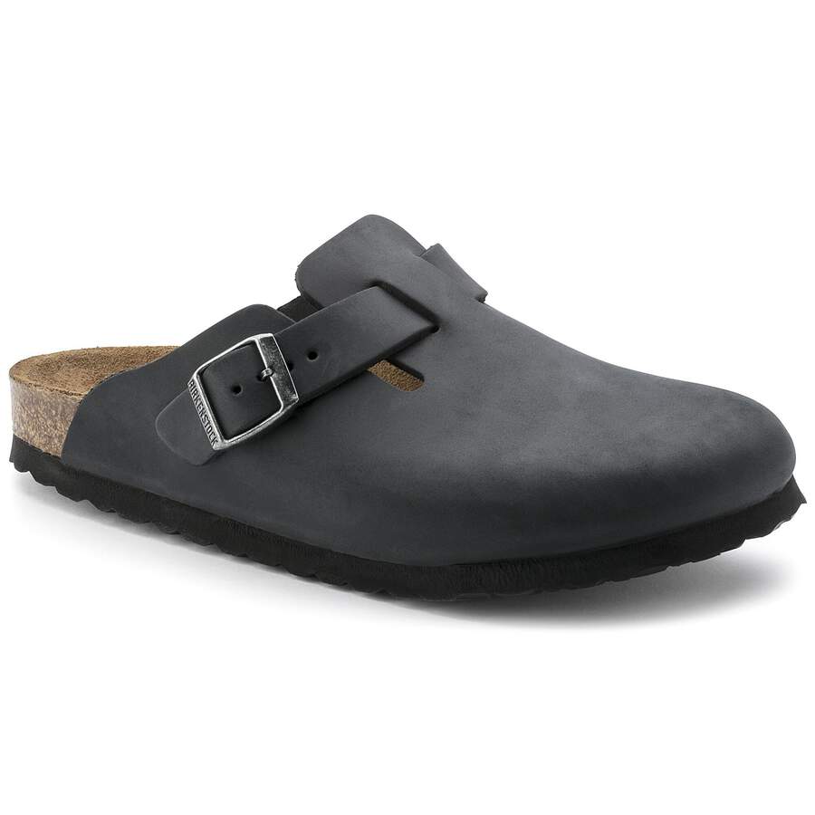 Boston Natural Leather Oiled - Black
