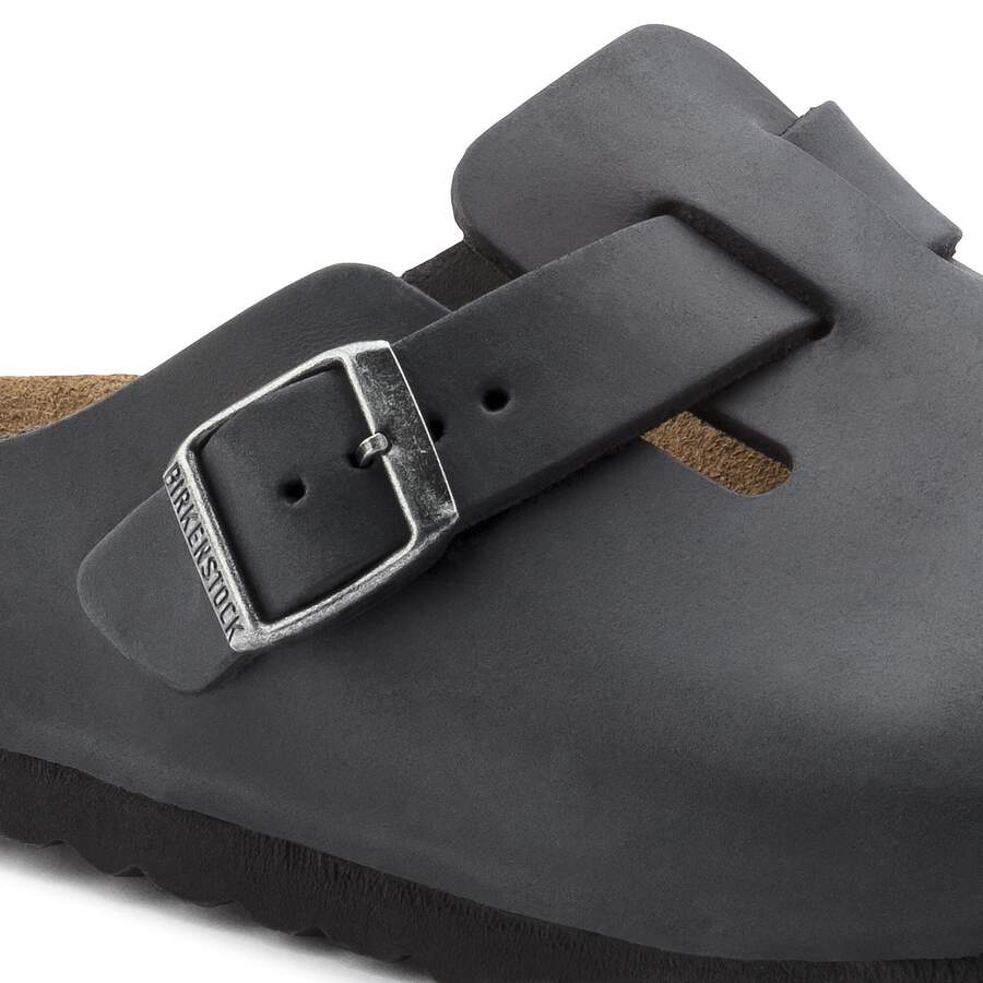 Boston Natural Leather Oiled - Black