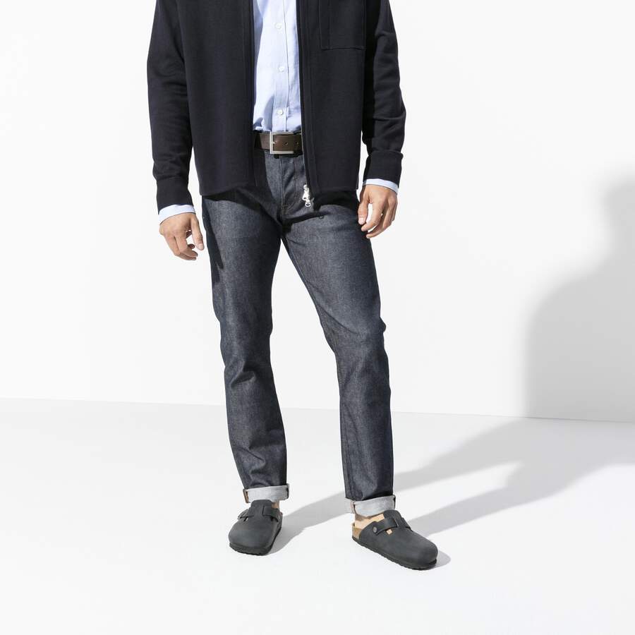 Boston Natural Leather Oiled - Black