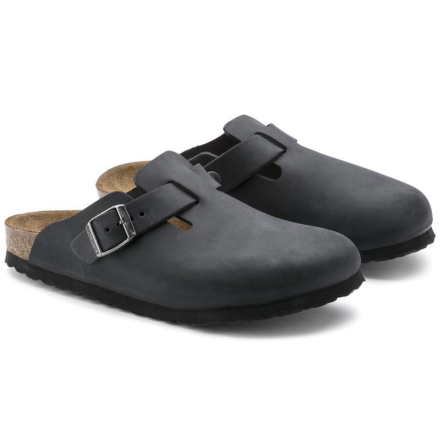 Boston Natural Leather Oiled - Black