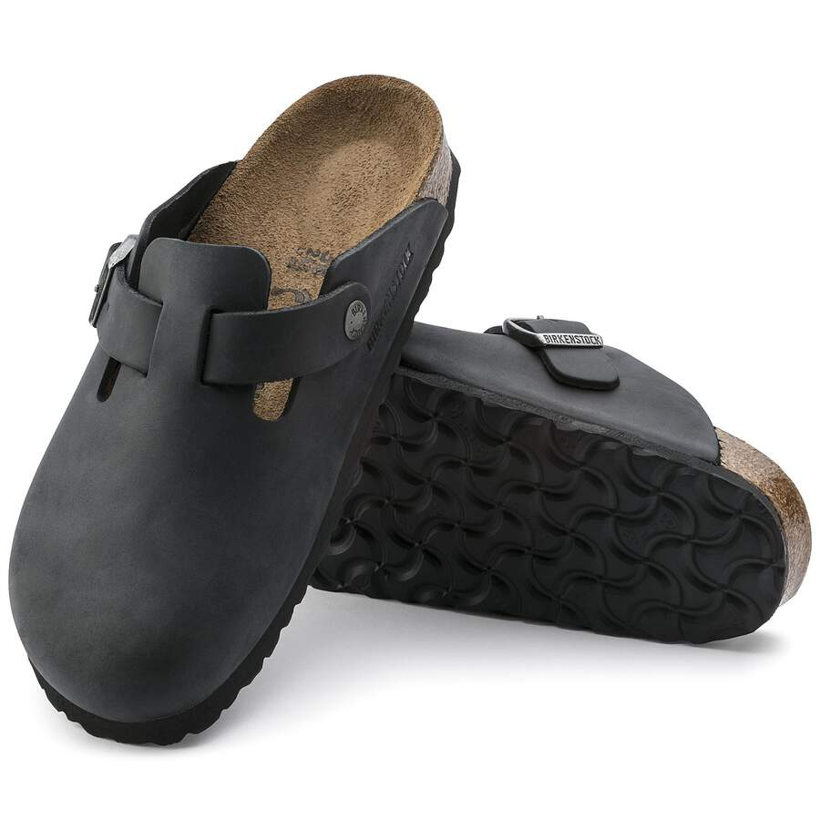 Boston Natural Leather Oiled - Black