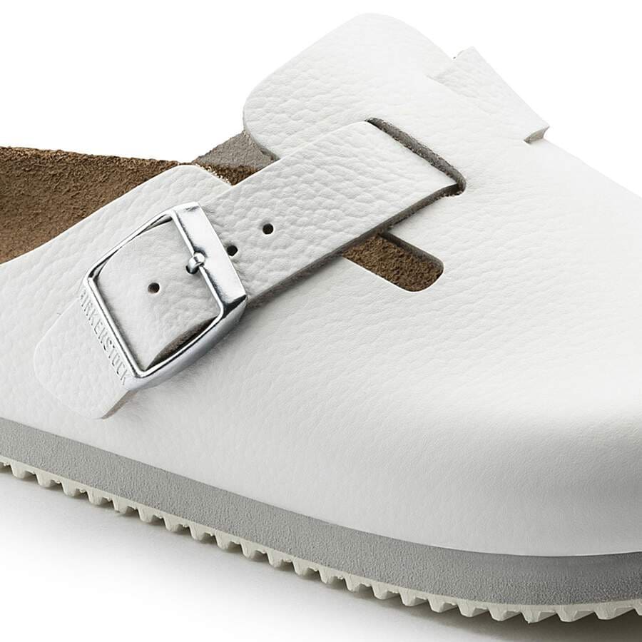 Boston Super Grip Natural Leather - White