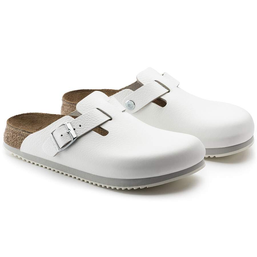 Boston Super Grip Natural Leather - White