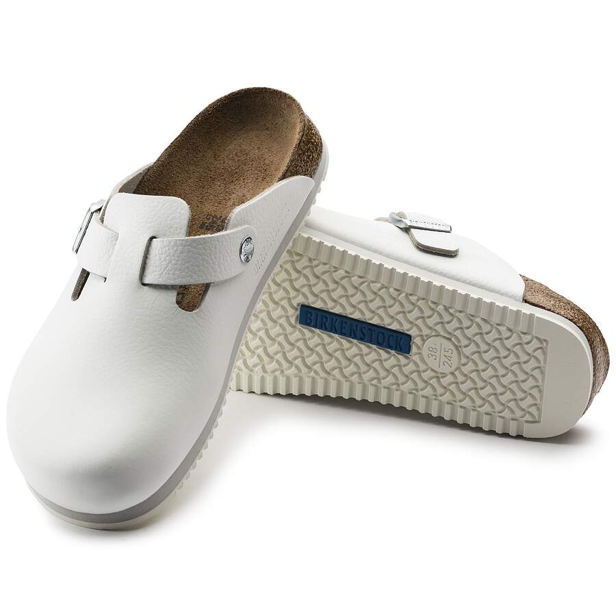 Boston Super Grip Natural Leather - White