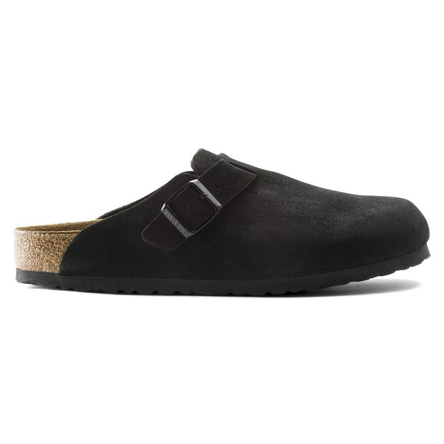 Boston Soft Footbed Suede Leather - Black