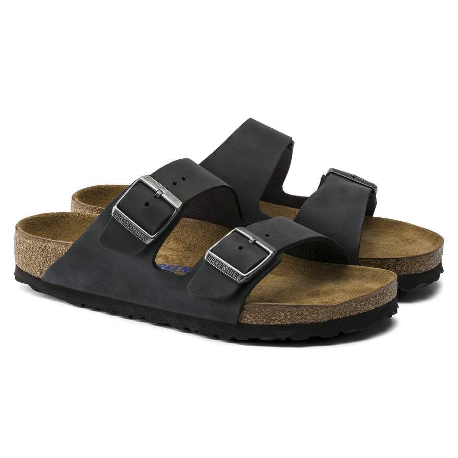 Arizona Soft Footbed Natural Leather Oiled - Black