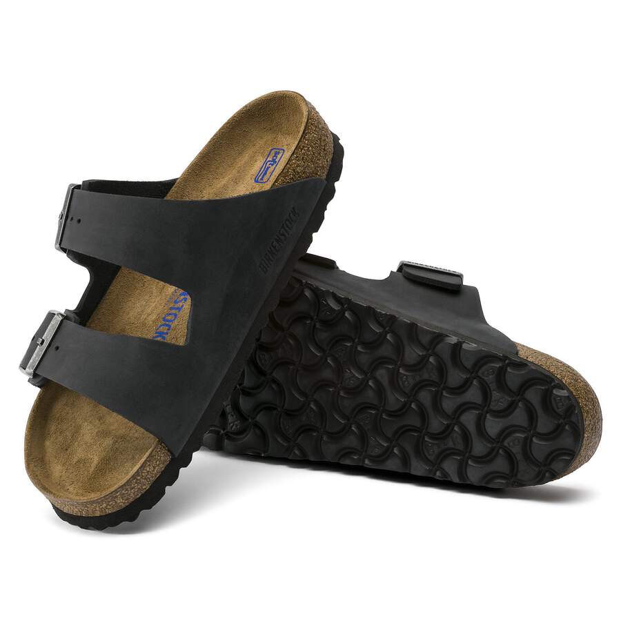 Arizona Soft Footbed Natural Leather Oiled - Black
