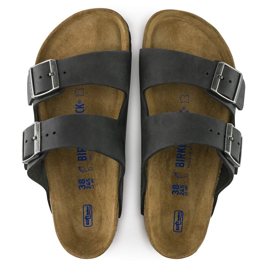 Arizona Soft Footbed Natural Leather Oiled - Black