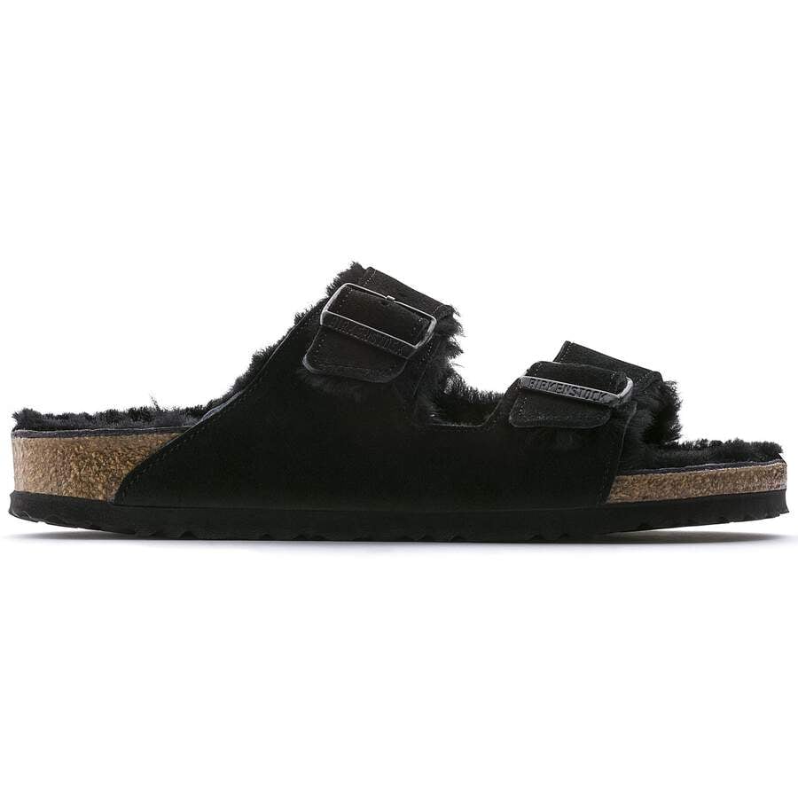 Arizona Shearling Suede Leather/Fur - Black